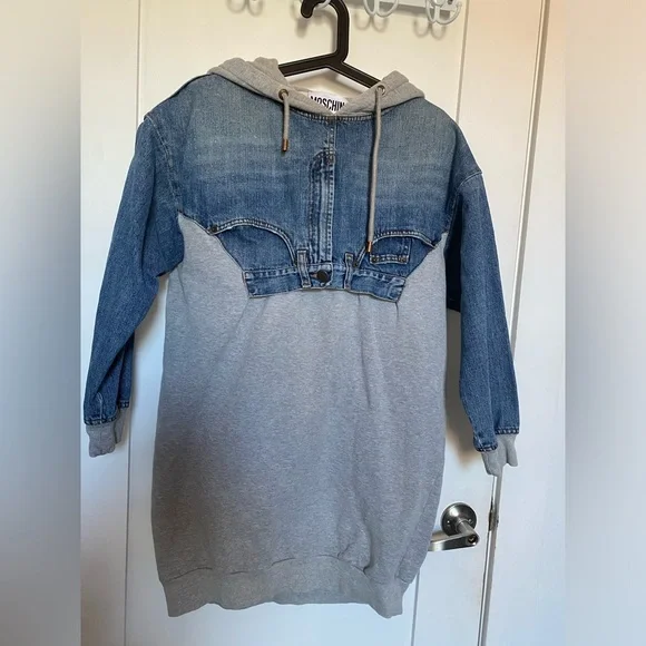 Moschino hoodie jean dress - vintage - Picture 6 of 7